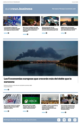 Cover of Euronews Business (Spanish) Compiled Edition