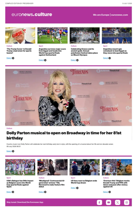 Cover of Euronews Culture and Sport Compiled Edition