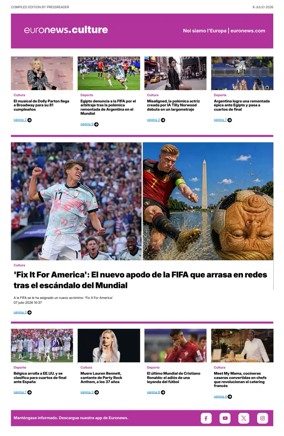 Cover of Euronews Culture and Sport (Spanish) Compiled Edition