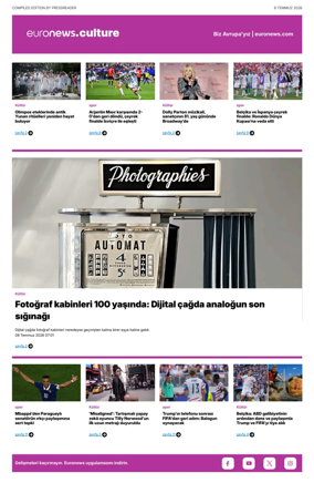 Cover of Euronews Culture and Sport (Turkish) Compiled Edition