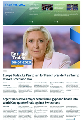Cover of Euronews World Cup