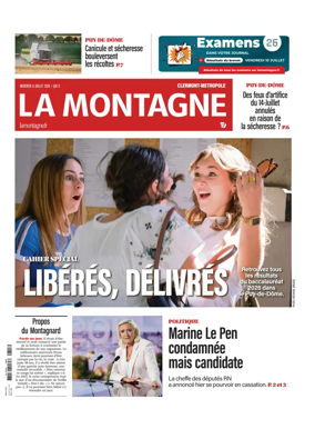 Cover of La Montagne (Clermont-Metropole)