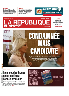Cover of La Republique du Centre (Orleans - Loiret))