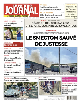 Cover of Le Petit Journal - L'hebdo local de l'Ariege