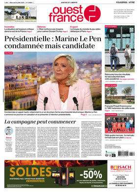 Cover of Ouest-France (Fougeres Vitre)