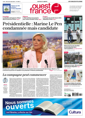 Cover of Ouest France (Les Sables-d'Olonne)