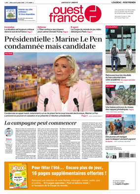 Cover of Ouest France (Loudeac / Rostrenen)