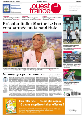 Cover of Ouest France (Nantes)