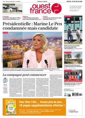 Cover of Ouest France (Redon / Pays de Vilaine)