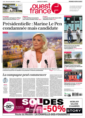Cover of Ouest-France (Rennes Nord-Ouest)