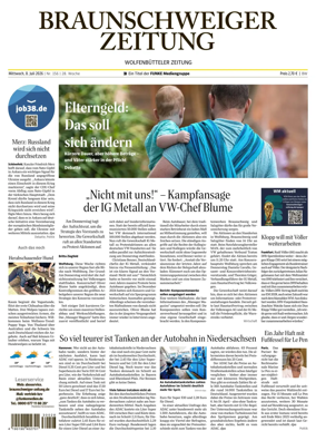 Cover of Braunschweiger Zeitung (Braunschweig)