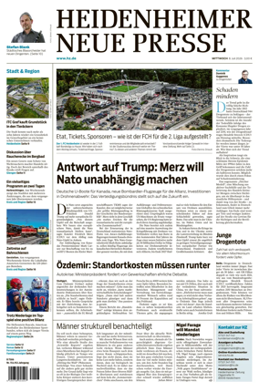 Cover of Heidenheimer Neue Presse