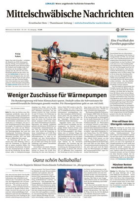 Cover of Mittelschwaebische Nachrichten