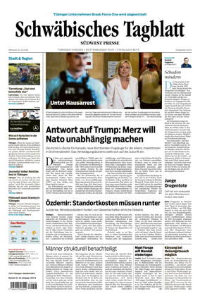 Cover of Schwabisches Tagblatt - Tubinger Chronik