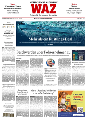 Cover of Westdeutsche Allgemeine Zeitung (Bottrop)