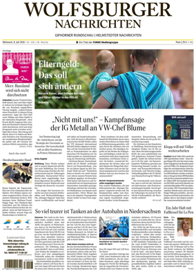 Cover of Wolfsburger Nachrichten (Wolfsburg-Gifhorn)
