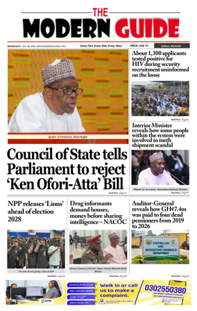 Cover of The Modern Guide Newspaper (Ghana)