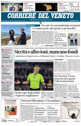 Cover of Corriere del Veneto (Vicenza e Bassano)