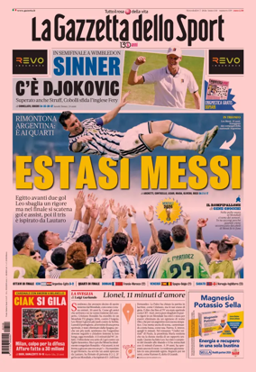 Cover of La Gazzetta dello Sport - Milano