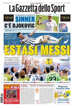 Cover of La Gazzetta dello Sport - Roma