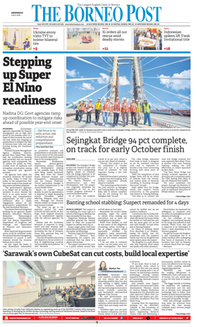 Cover of The Borneo Post (Sarawak)