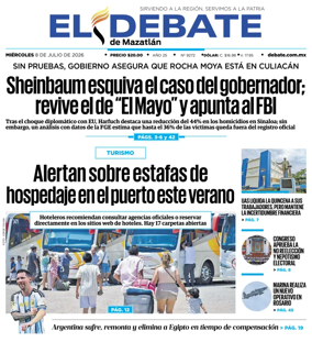 Cover of El Debate de Mazatlan