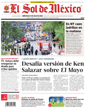 Cover of El Sol de Mexico