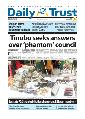 Cover of Daily Trust