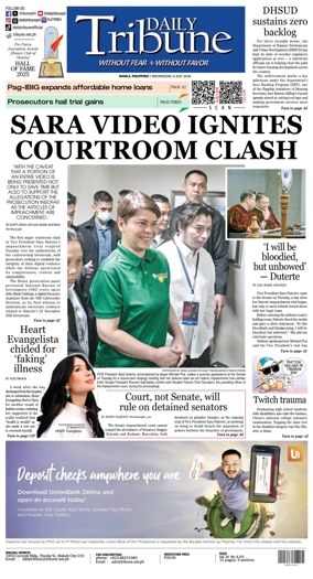 Cover of Daily Tribune (Philippines)