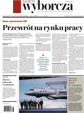 Cover of Gazeta Wyborcza Stoleczna