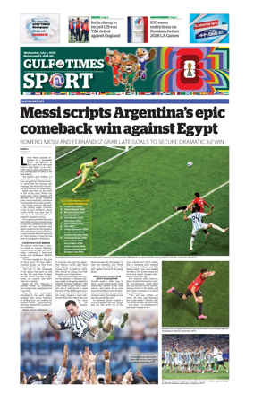 Cover of Gulf Times Sport