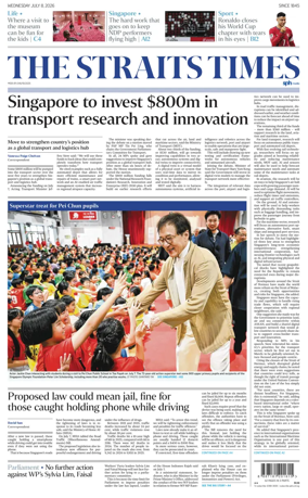 Cover of The Straits Times