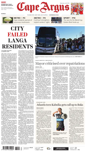 Cover of Cape Argus (PM Edition)