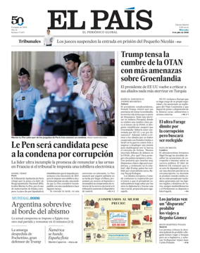 Cover of El Pais Madrid