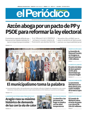 Cover of El Periodico Aragon
