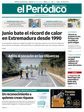 Cover of El Periodico Extremadura