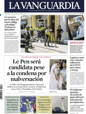 Cover of La Vanguardia (1st Edition)