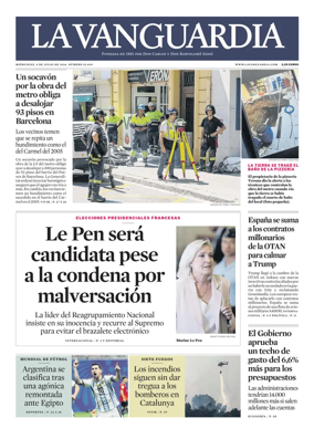 Cover of La Vanguardia