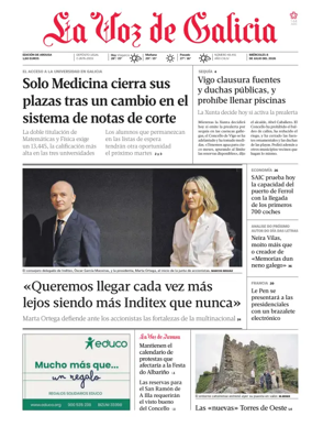 Cover of La Voz de Galicia (Arousa)