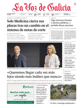 Cover of La Voz de Galicia (Barbanza)