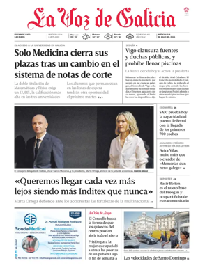 Cover of La Voz de Galicia (Lugo)