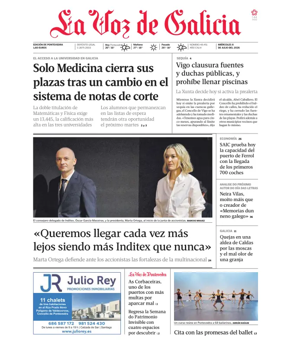 Cover of La Voz de Galicia (Pontevedra)