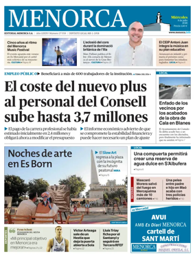 Cover of Menorca Diario Insular