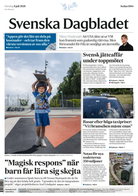 Cover of Svenska Dagbladet
