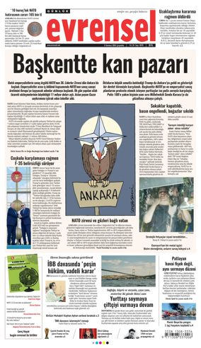 Cover of Evrensel Gazetesi