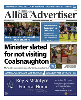 Cover of Alloa Advertiser