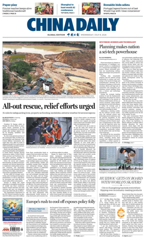 Cover of China Daily Global Edition (Europe)