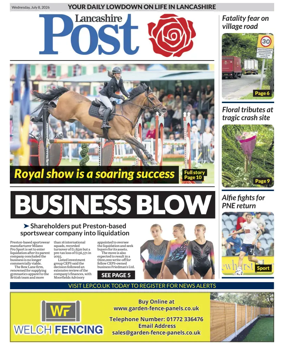 Cover of Lancashire Evening Post