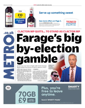 Cover of Metro (UK)