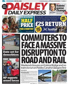 Cover of Paisley Daily Express